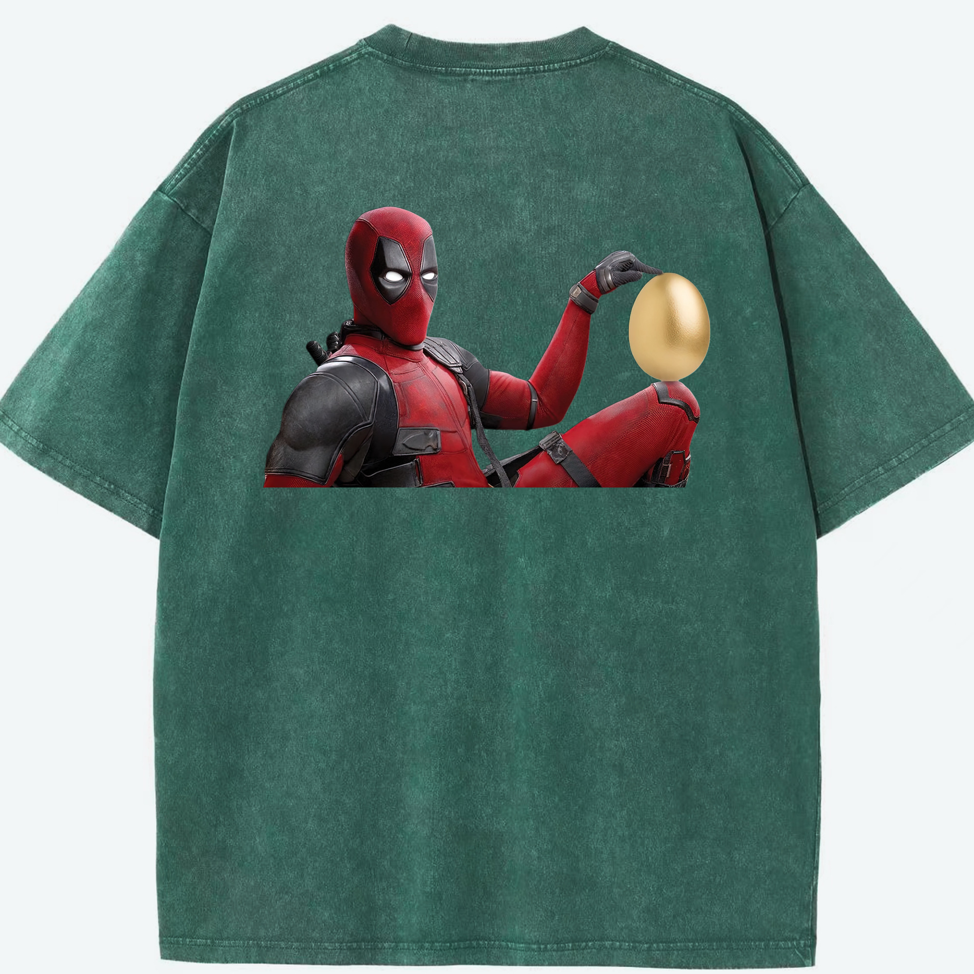 （画像用） Deadpool デッドプール 綿100% ヴィンテージ風 半袖Tシャツ（背面プリント）